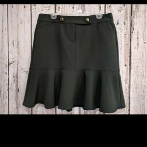 W by Worth Mermaid Flare Skirt knee length Forest Green career classy size 12